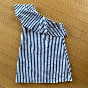 Alice & Olivia One Shoulder Ruffle Mini Dress